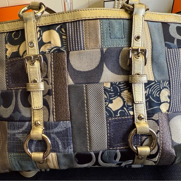 EUC Coach Denim Patchwork Tote 2009 - Picture 14 of 16